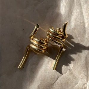 Céline Gold ‘barb wire’ earrings Phoebe era!